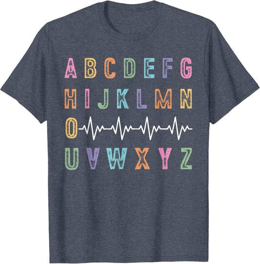PQRST Nurse Alphabet Abc's Heartbeat EKG Tech Healthcare