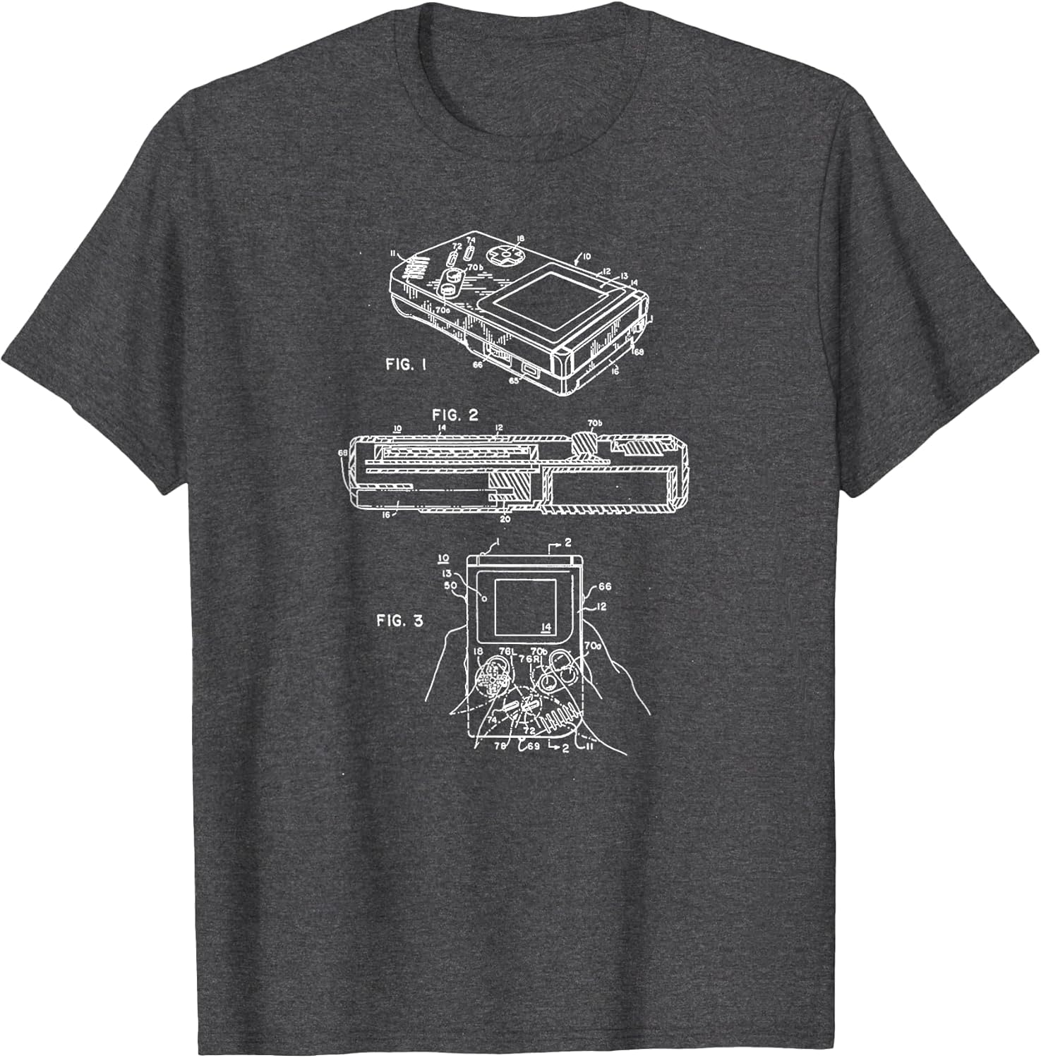 Vintage Handheld Video Game Patent Shirt