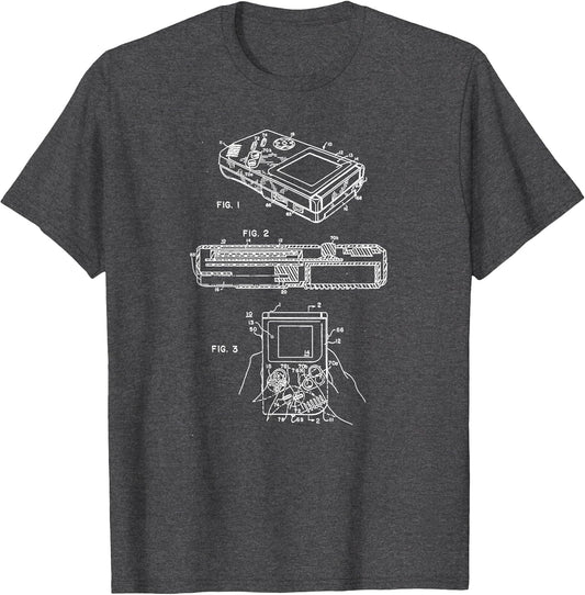 Vintage Handheld Video Game Patent Shirt