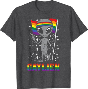 Gaylien Rainbow Flag Gay Alien Funny ET Space LGBTQ Pride