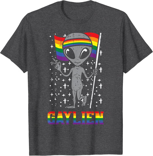 Gaylien Rainbow Flag Gay Alien Funny ET Space LGBTQ Pride