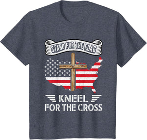 Stand for The Flag Kneel for The Cross Christian Religious