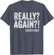 Really? Again? History Funny Saying History Teacher Vintage