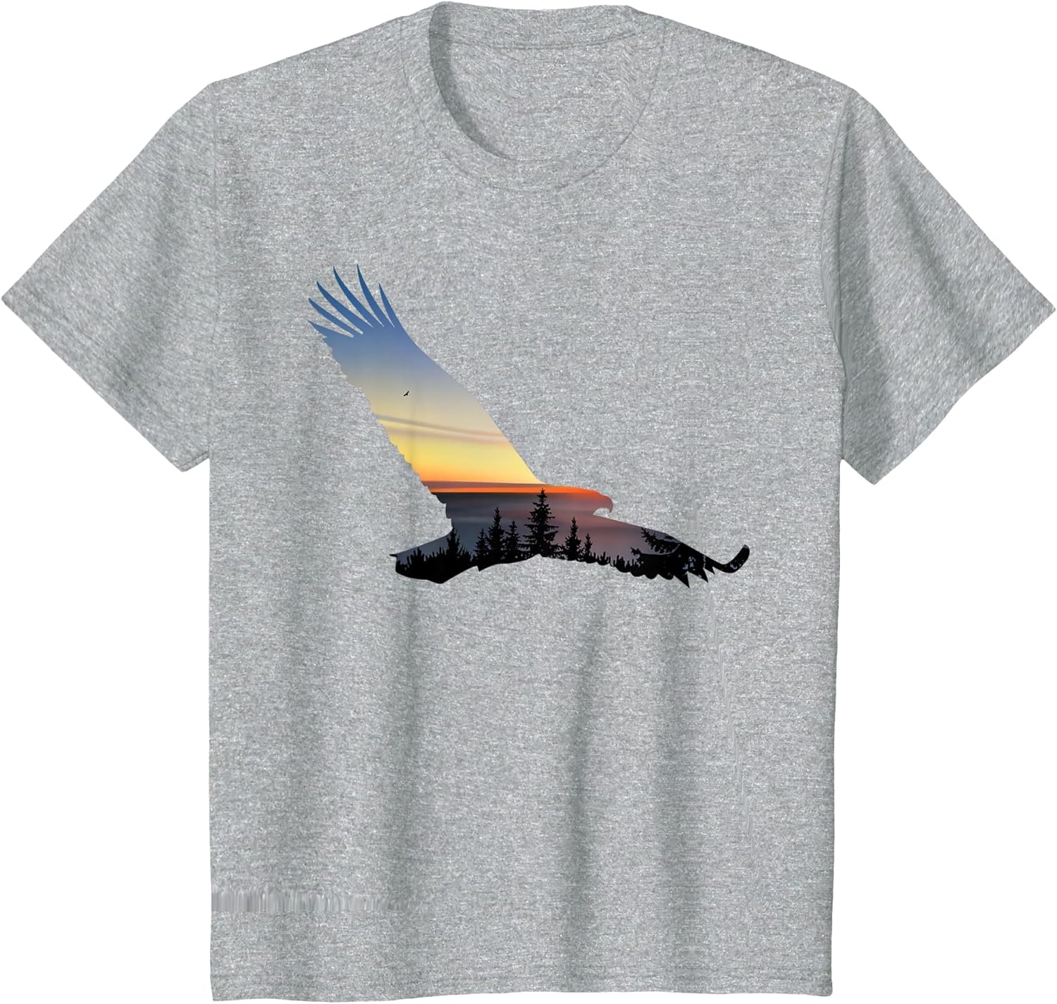 Lovely Flying Eagle Trippy Forest Sky Silhouette
