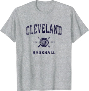 Cleveland Vintage Baseball Throwback Retro Design