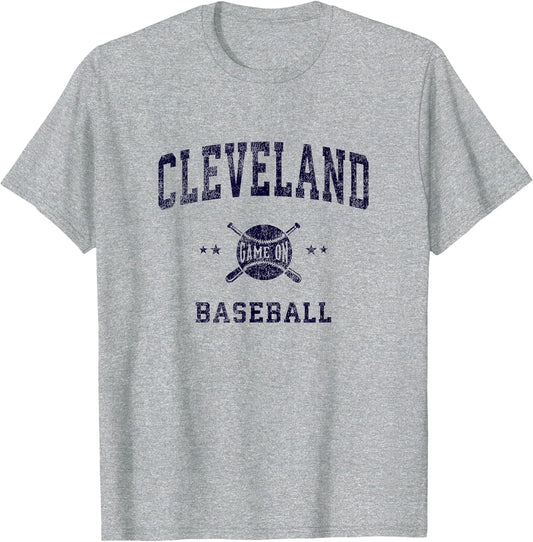 Cleveland Vintage Baseball Throwback Retro Design