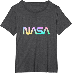 80's Vintage NASA Worm Logo - Rainbow Gradient