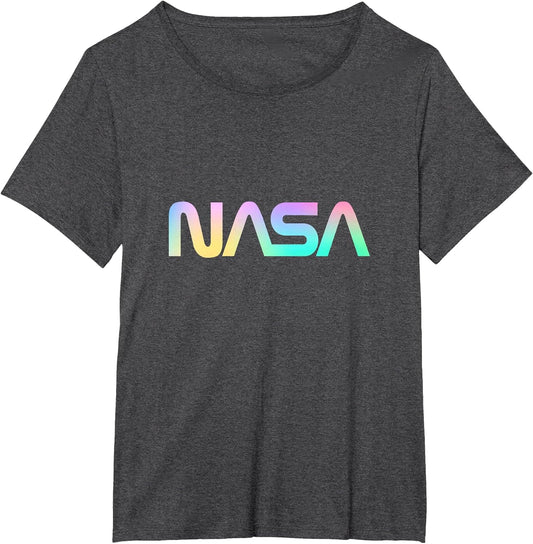 80's Vintage NASA Worm Logo - Rainbow Gradient