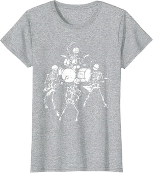 Skeleton Band Lazy Halloween Costume Funny Rock Skull