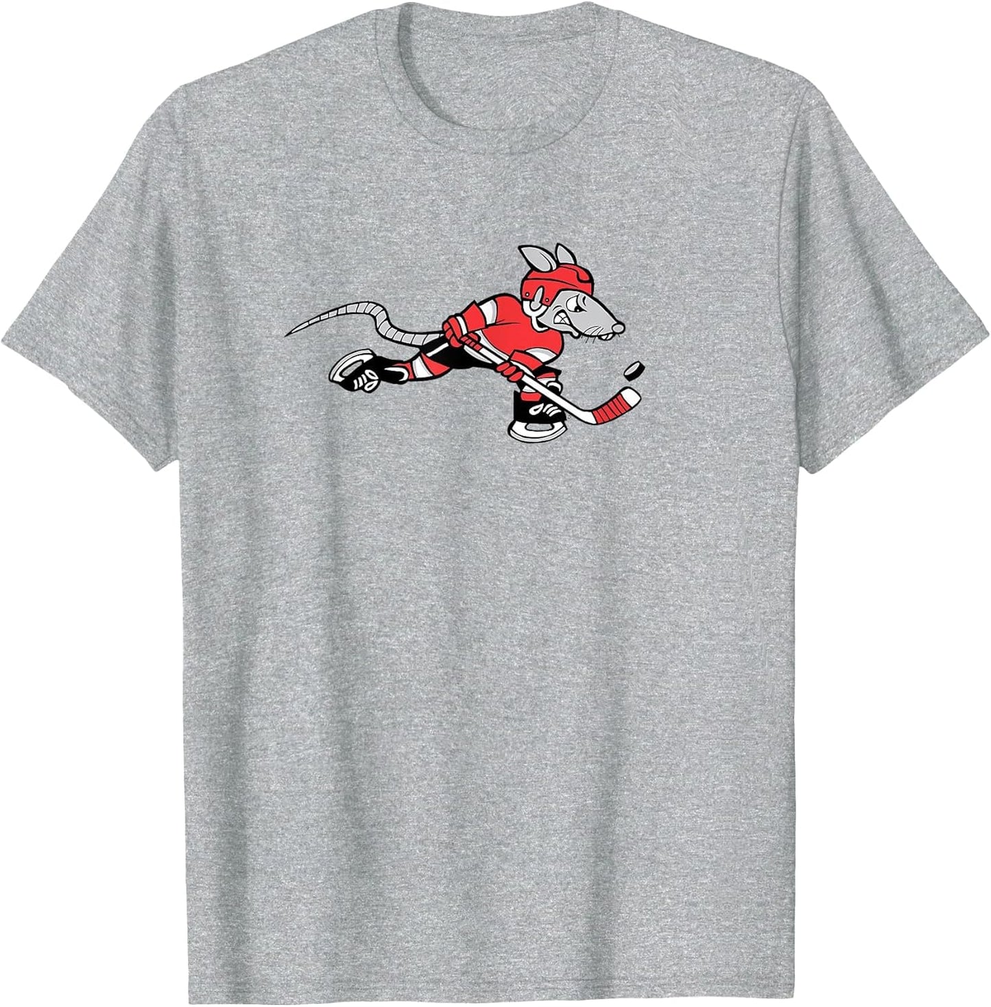 Rink Rat Ice Hockey Player Cartoon Logo