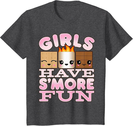 Smores Camping Shirts for Girls Have S'More Fun