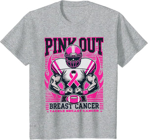 Pink Out Tackle Breast Cancer Awareness American Football