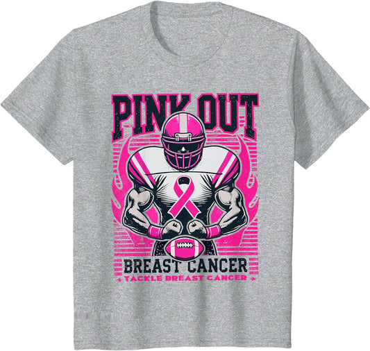 Pink Out Tackle Breast Cancer Awareness American Football