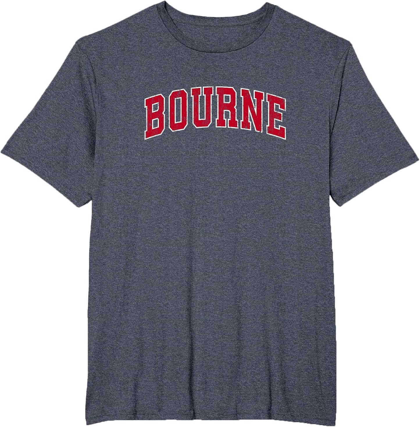 Bourne Massachusetts MA Vintage Sports Design Red Design
