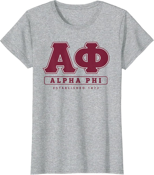 Alpha Phi Officially Licensed Bar Lettered - Bordeaux
