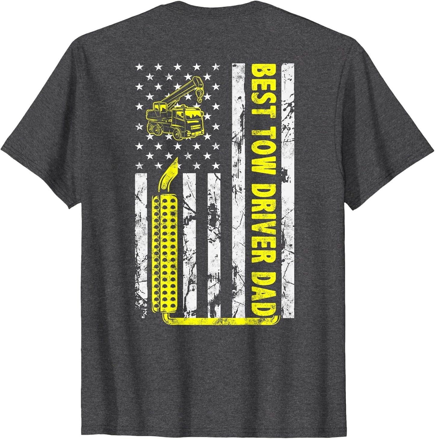 Best Tow Truck Driver Dad Ever American Flag Gift Towing Dad