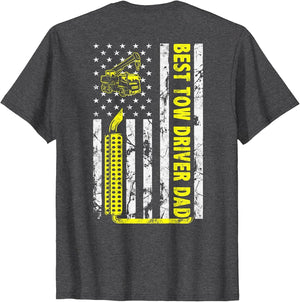 Best Tow Truck Driver Dad Ever American Flag Gift Towing Dad