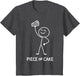Funny Sarcastic Stickman Idiom Pun Minimalist Piece of Cake