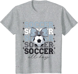 Groovy Soccer Coquette Bow Girls Women Soccer All Day