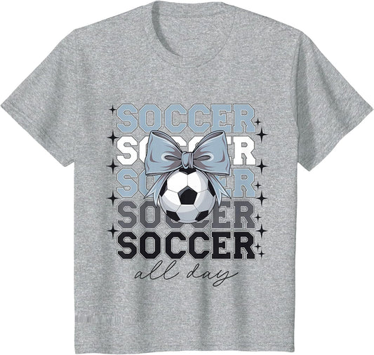 Groovy Soccer Coquette Bow Girls Women Soccer All Day