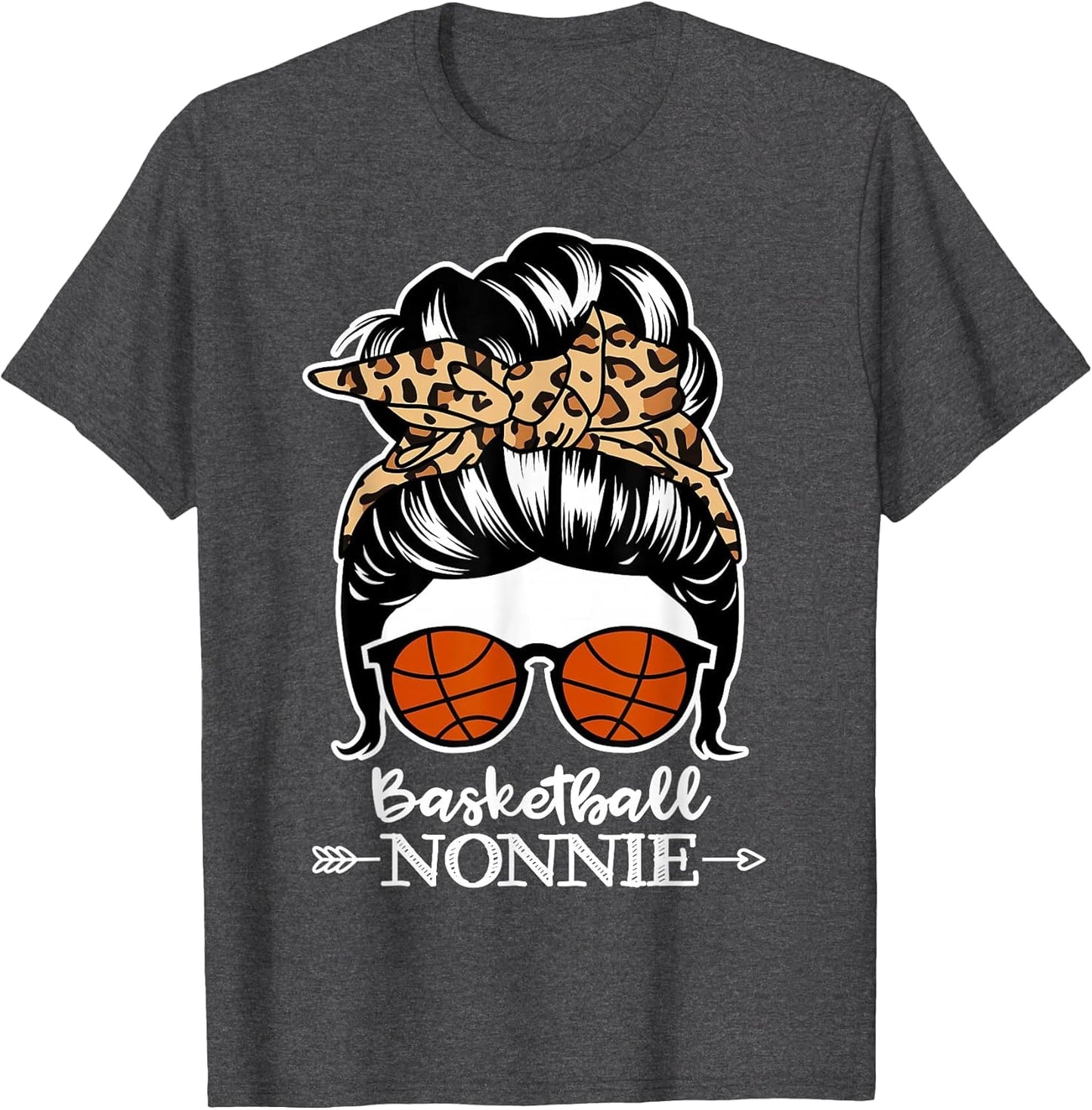 Basketball Nonnie Messy Bun Hair Funny Basketball Nonnie