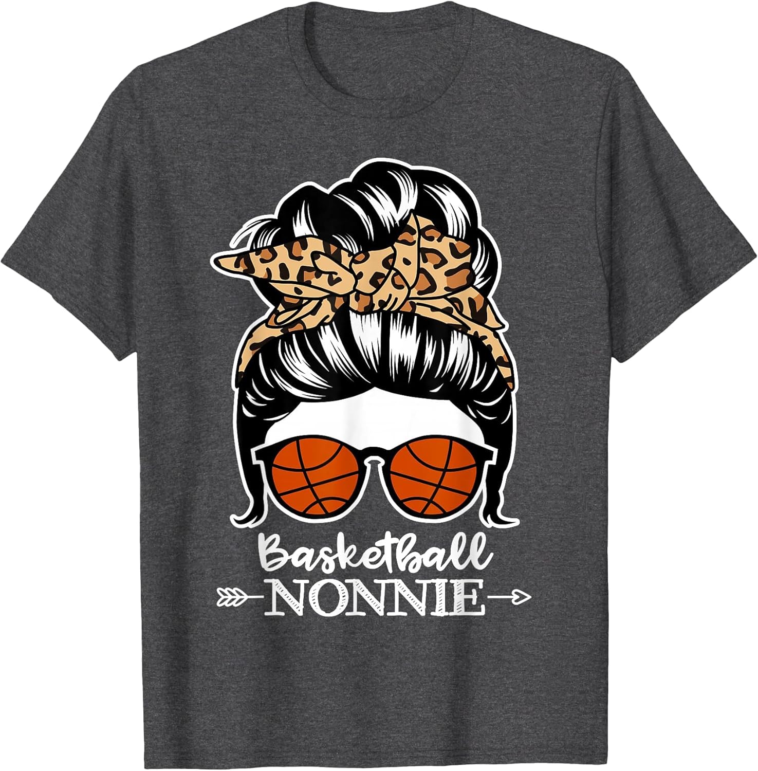 Basketball Nonnie Messy Bun Hair Funny Basketball Nonnie