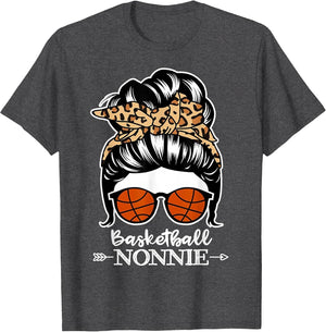 Basketball Nonnie Messy Bun Hair Funny Basketball Nonnie