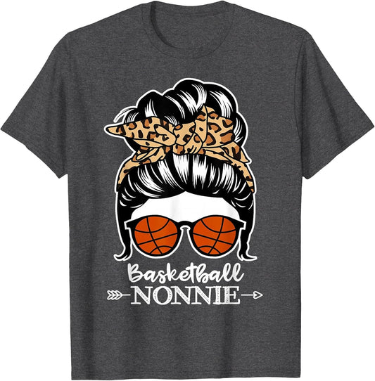 Basketball Nonnie Messy Bun Hair Funny Basketball Nonnie