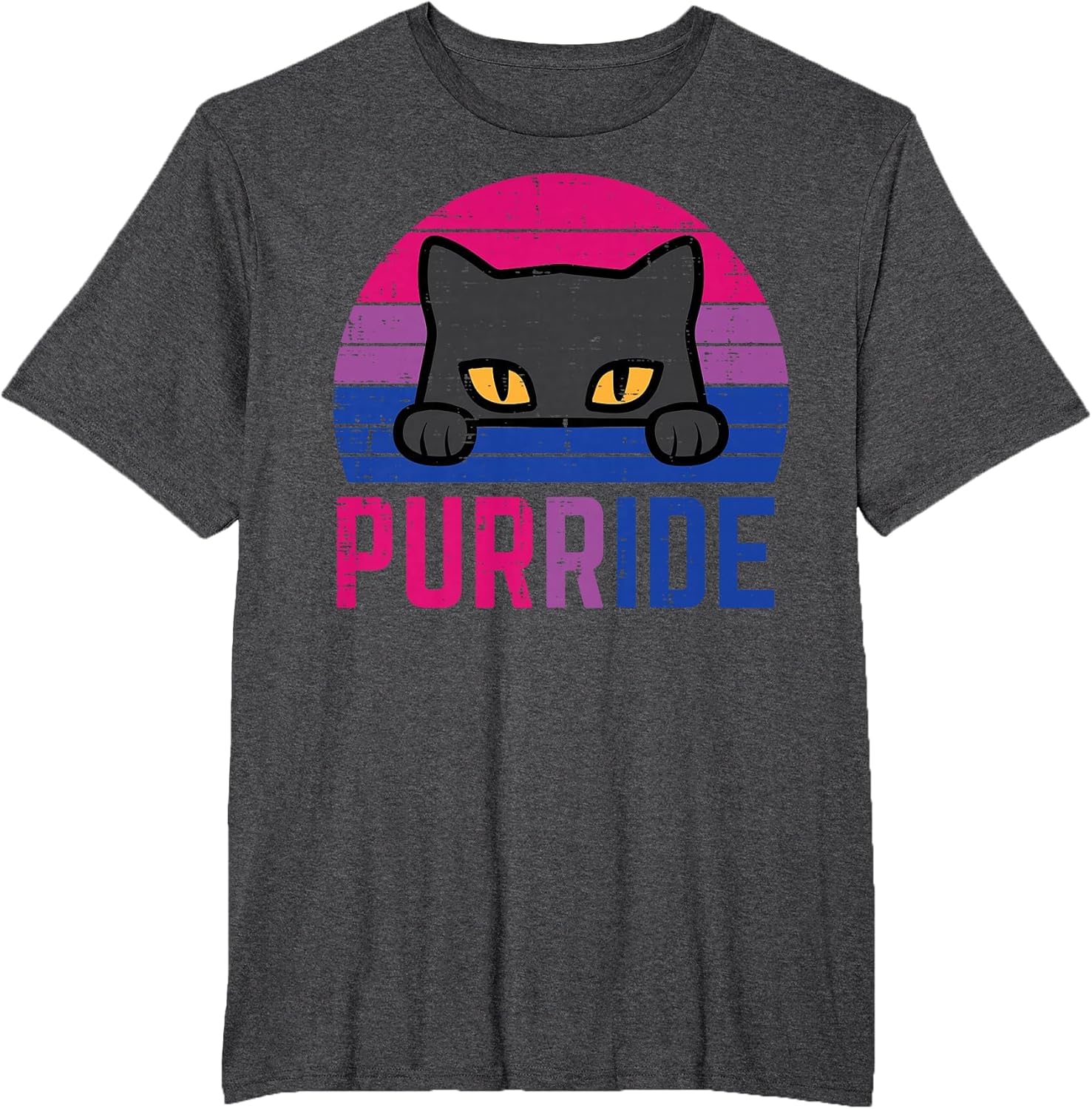 Bisexual Cat Purride Retro Bi Pride Flag LGBTQ Women Girls