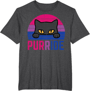 Bisexual Cat Purride Retro Bi Pride Flag LGBTQ Women Girls