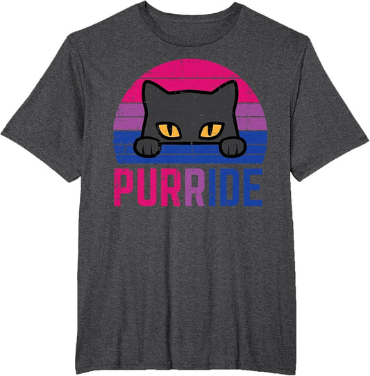 Bisexual Cat Purride Retro Bi Pride Flag LGBTQ Women Girls