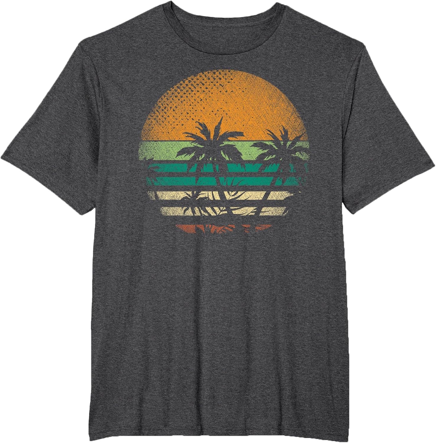Sunset Beach Palm Trees Summer Vibes Retro Tropical Summer