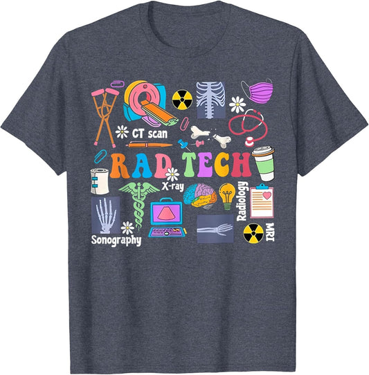 Cute Rad Tech Retro Groovy Radiology Technician X-Ray Tech