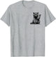 Cute Waving Raccoon in Drawing Style on Chest