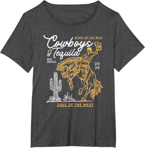 Cowboys and Tequila Country Rodeo Vintage Horse Riding Texas