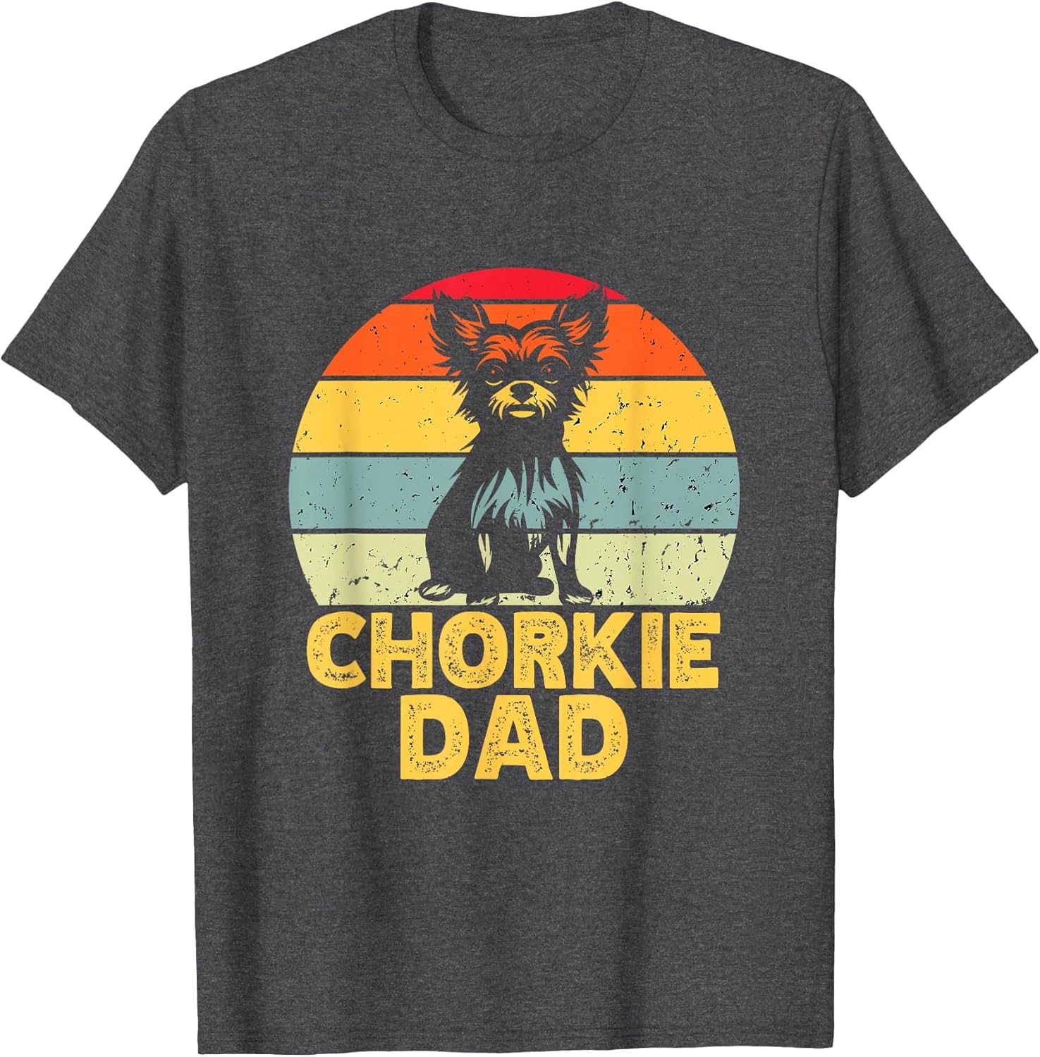 Chorkie Dad Retro Sunset Funny Chihuahua Yorkie Mix Lover