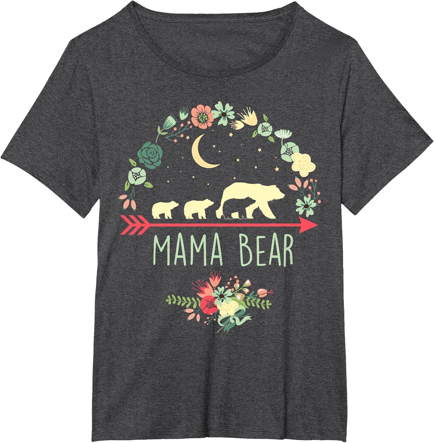 Mama Bear with 3 Cubs Shirt Floral Mother's Day