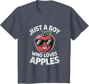Just a Boy Who Loves Apple Teen Boys Toddler Kid