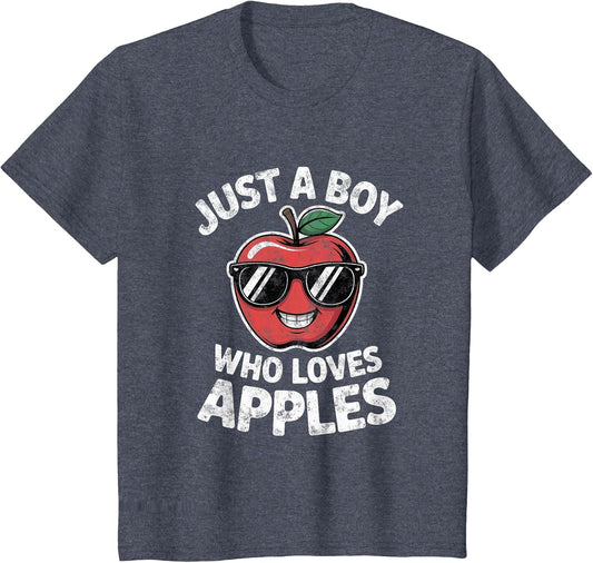 Just a Boy Who Loves Apple Teen Boys Toddler Kid