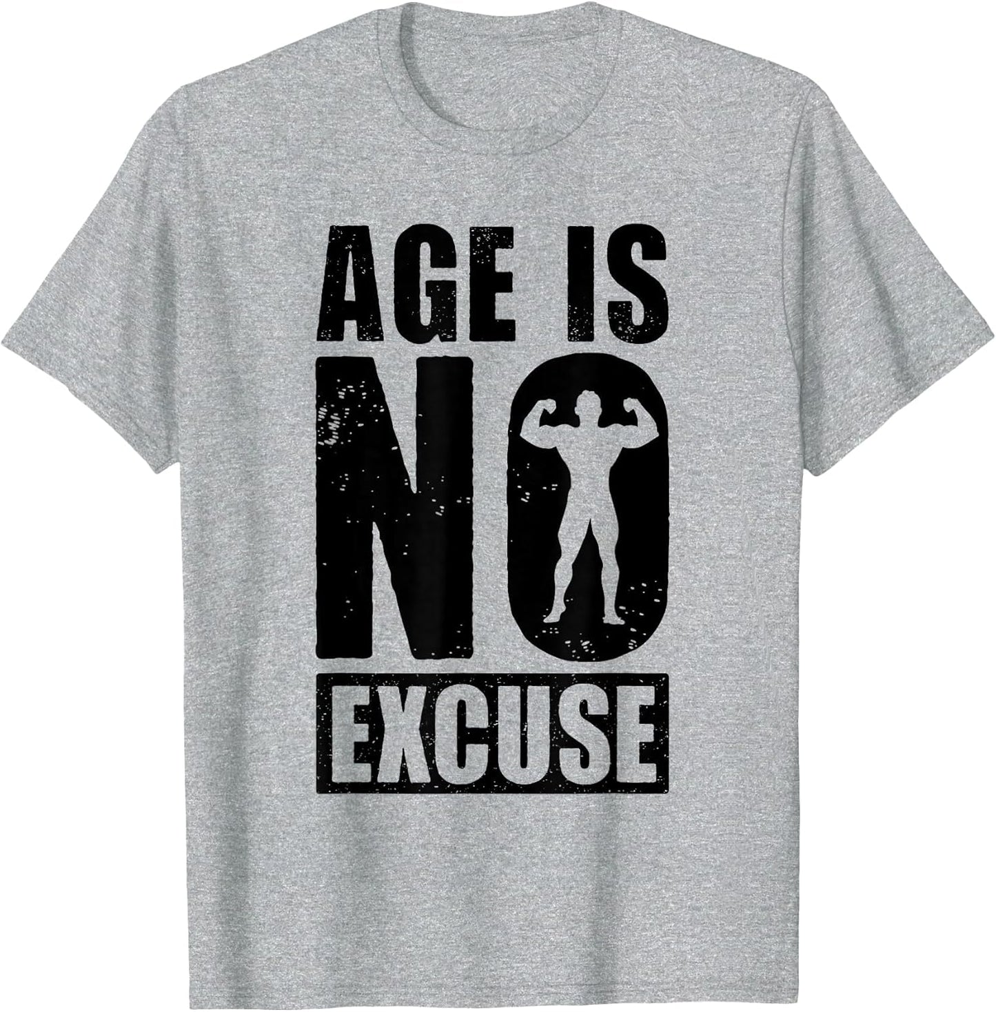 Age is No Excuse Funny Old Age Gym Lover Fitness Workout