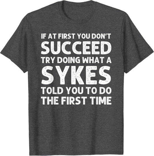 Sykes Funny Surname Family Tree Birthday Reunion Idea