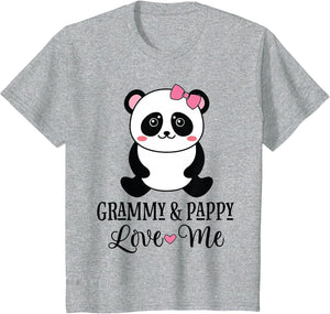 Kids Grammy and Pappy Love Me Grandchild Panda