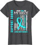 Support Squad I Wear Teal for My Niece Ovarian Cancer Flag