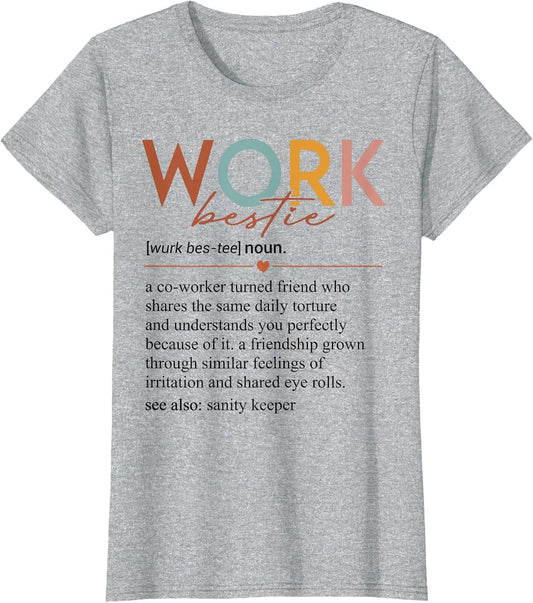 Vintage Work Bestie Definition Teachers Nurses Boss Women