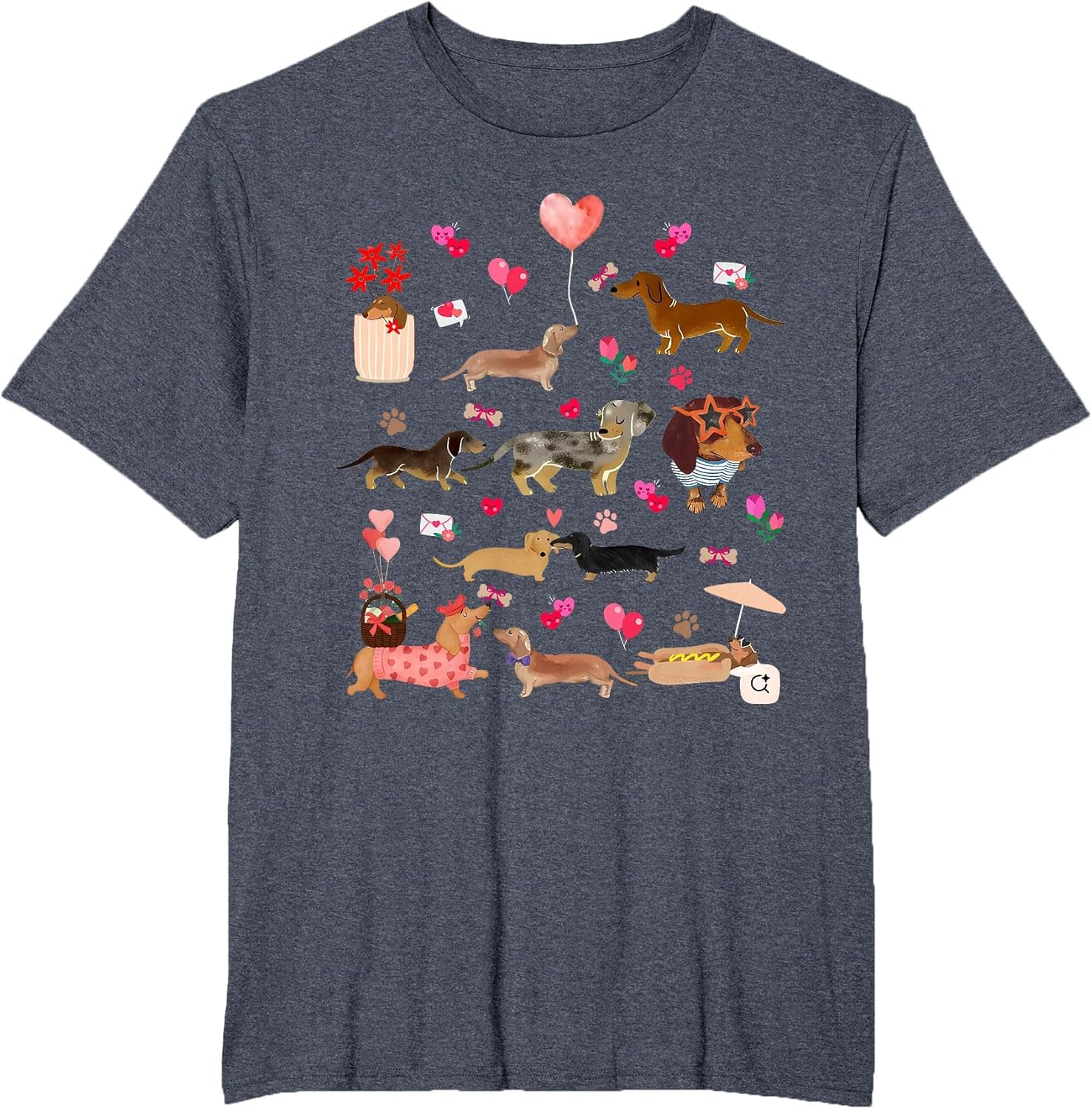 Cute Dachshund Valentine Heart Lover Doxie in Dog Dress