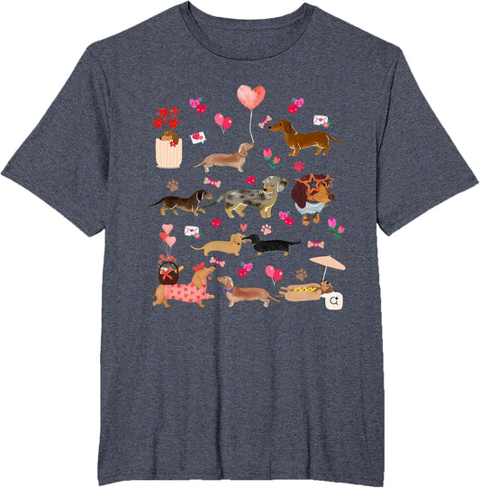 Cute Dachshund Valentine Heart Lover Doxie in Dog Dress