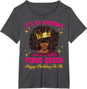 Virgo Queen It's My Birthday Zodiac Afro Black Women