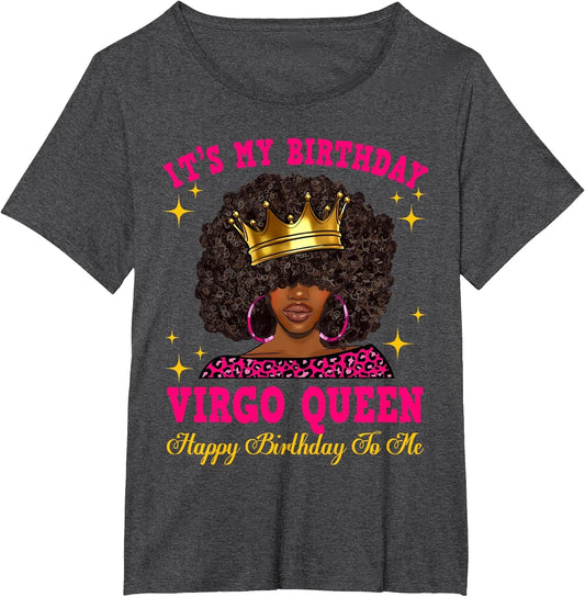 Virgo Queen It's My Birthday Zodiac Afro Black Women