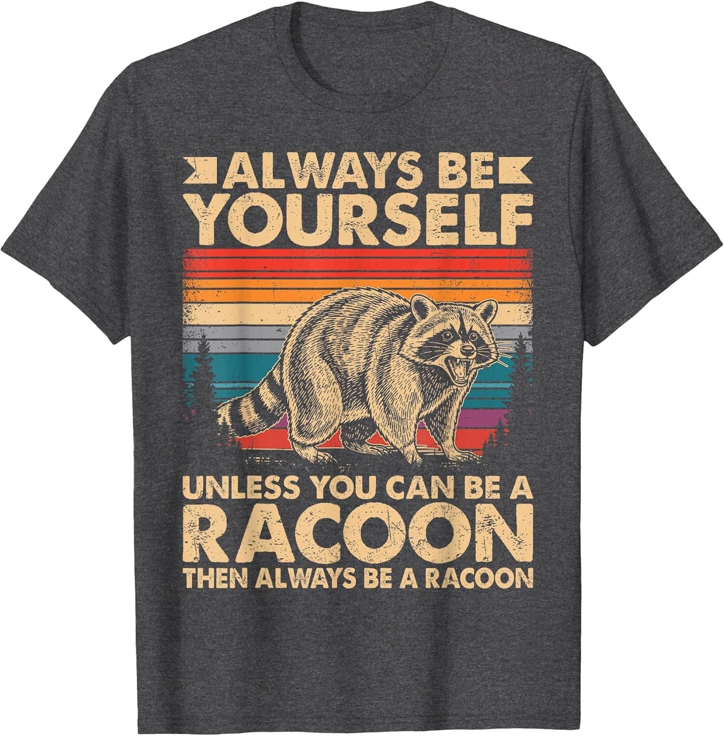 Funny Raccoon Shirt Women Kids Animal Wildlife