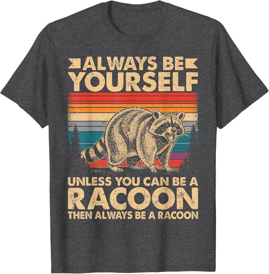 Funny Raccoon Shirt Women Kids Animal Wildlife